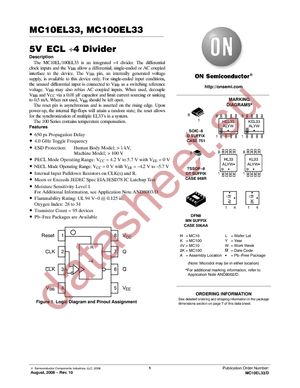 MC100EL33DTG datasheet  